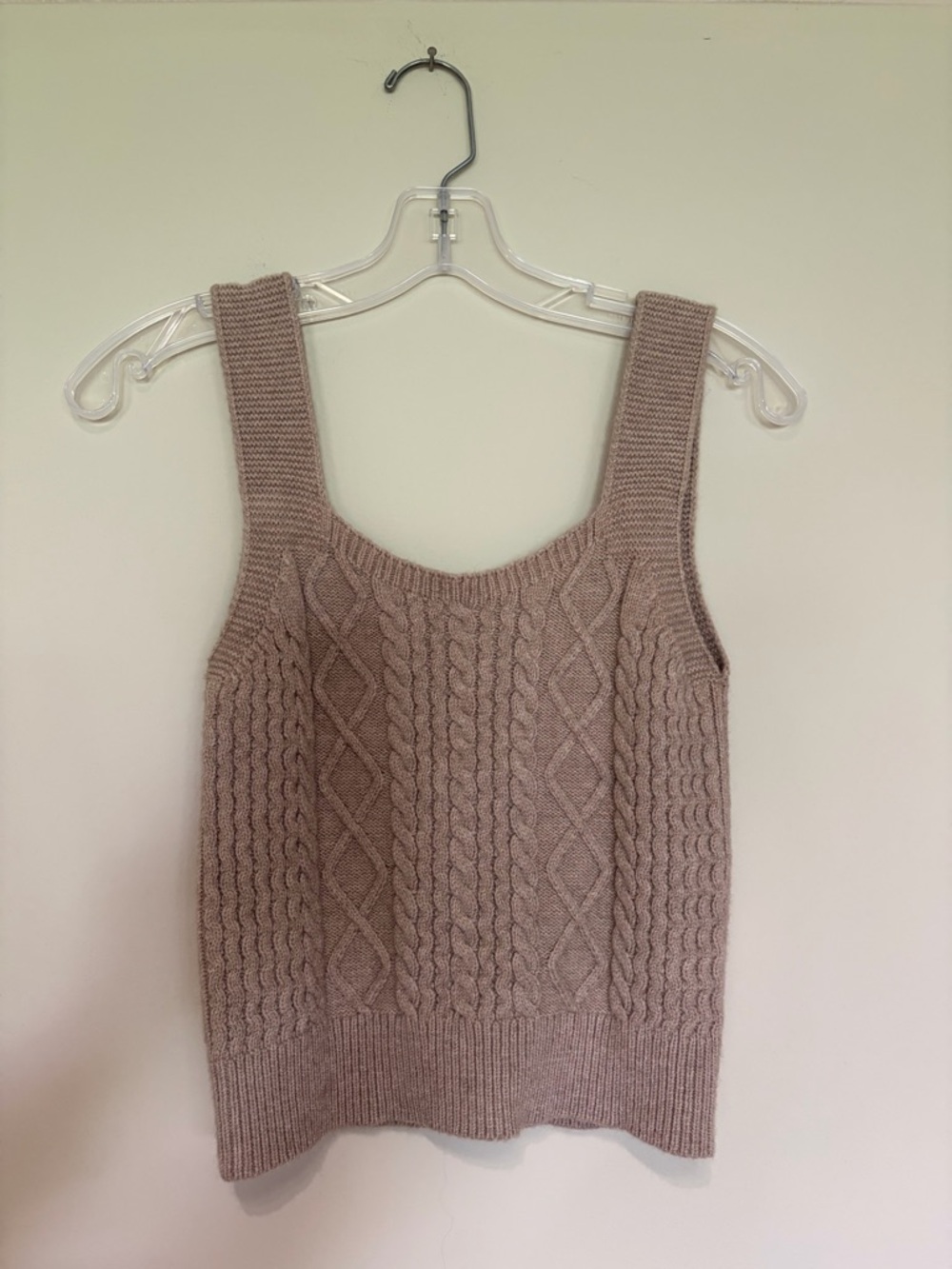 Cotton Emporium Cable Knit Tank - Beige